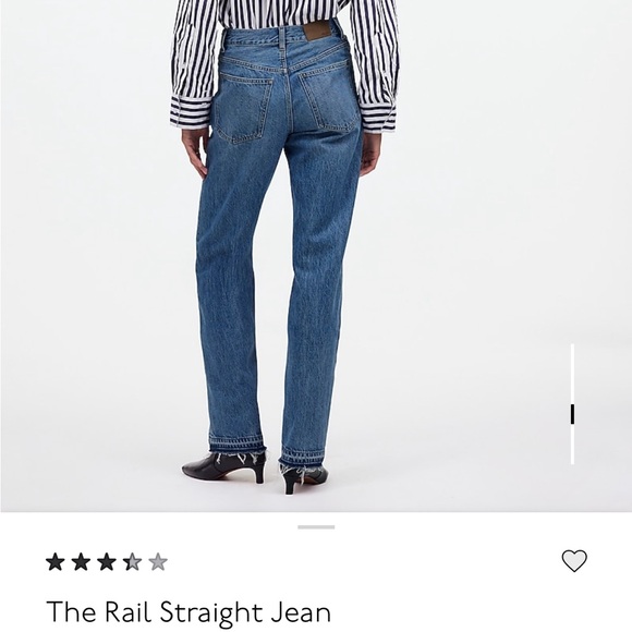 Madewell The Rail Straight Jean - Reston wash - Picture 2 of 16